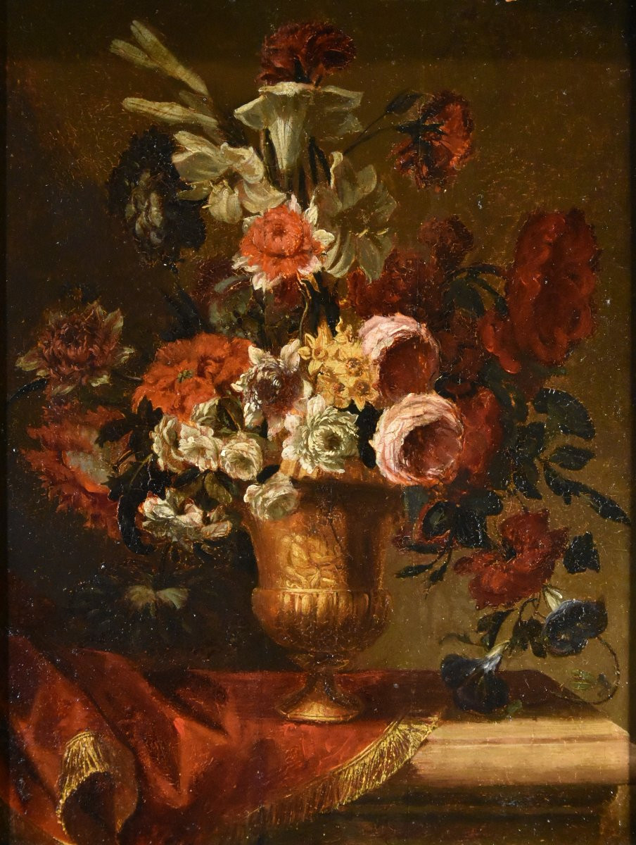 Natura morta di fiori, Scuola fiamminga del XVII secolo-photo-3