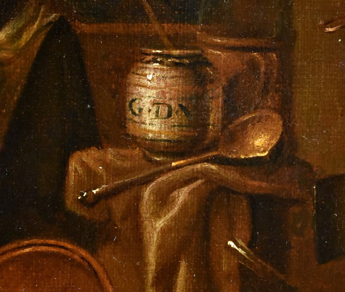 Il farmacista, Giovanni Domenico Valentino (Roma 1630 - Imola 1708) monogrammato-photo-4