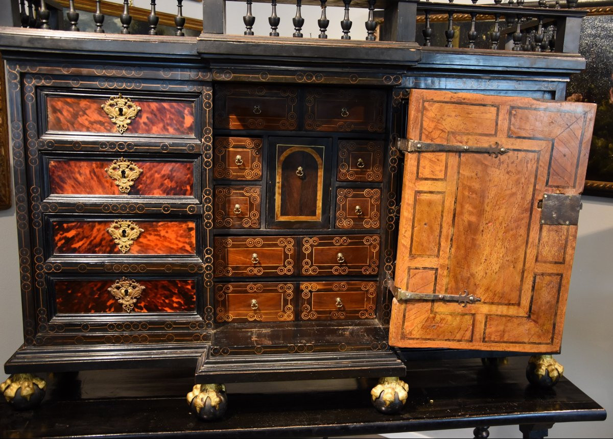 Prestigioso stipo-monetiere fiammingo del Seicento-photo-4