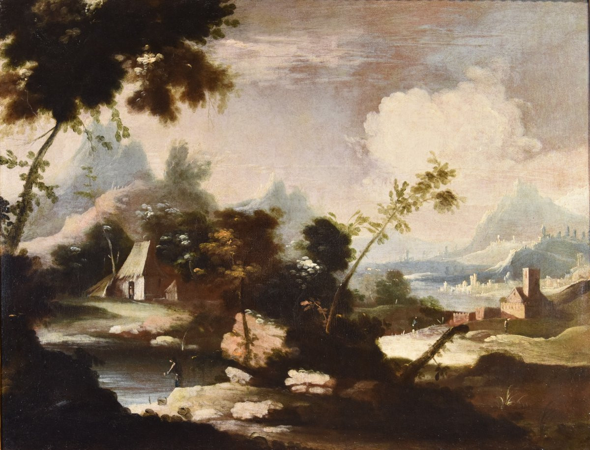 Paesaggi arcadici con figure, cerchia di Marco Ricci (Belluno 1676 – Venezia 1730)-photo-2