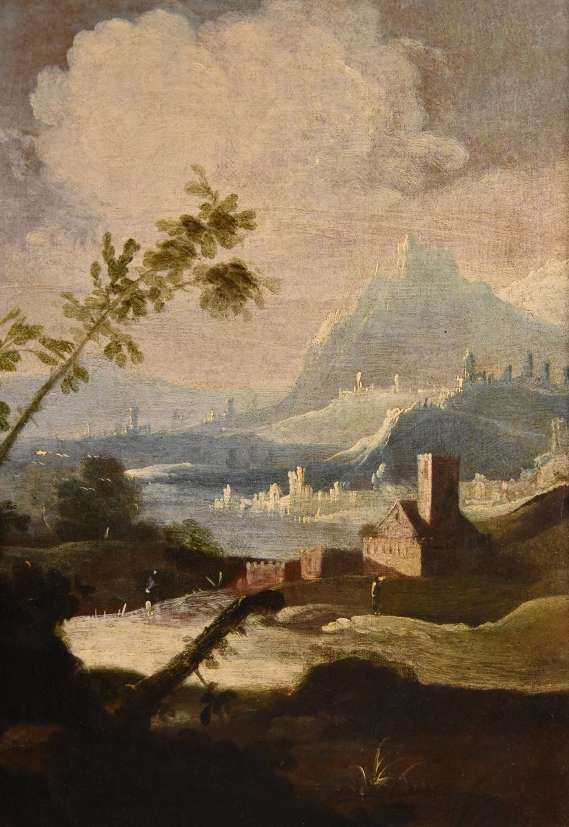 Paesaggi arcadici con figure, cerchia di Marco Ricci (Belluno 1676 – Venezia 1730)-photo-2