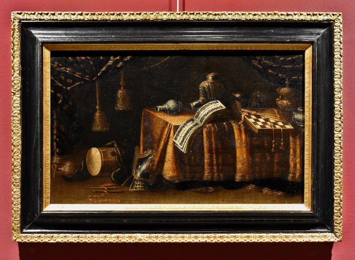 Natura morta con vaitas, Francesco Noletti (Malta 1611-Roma 1654) Bottega/cerchia-photo-2