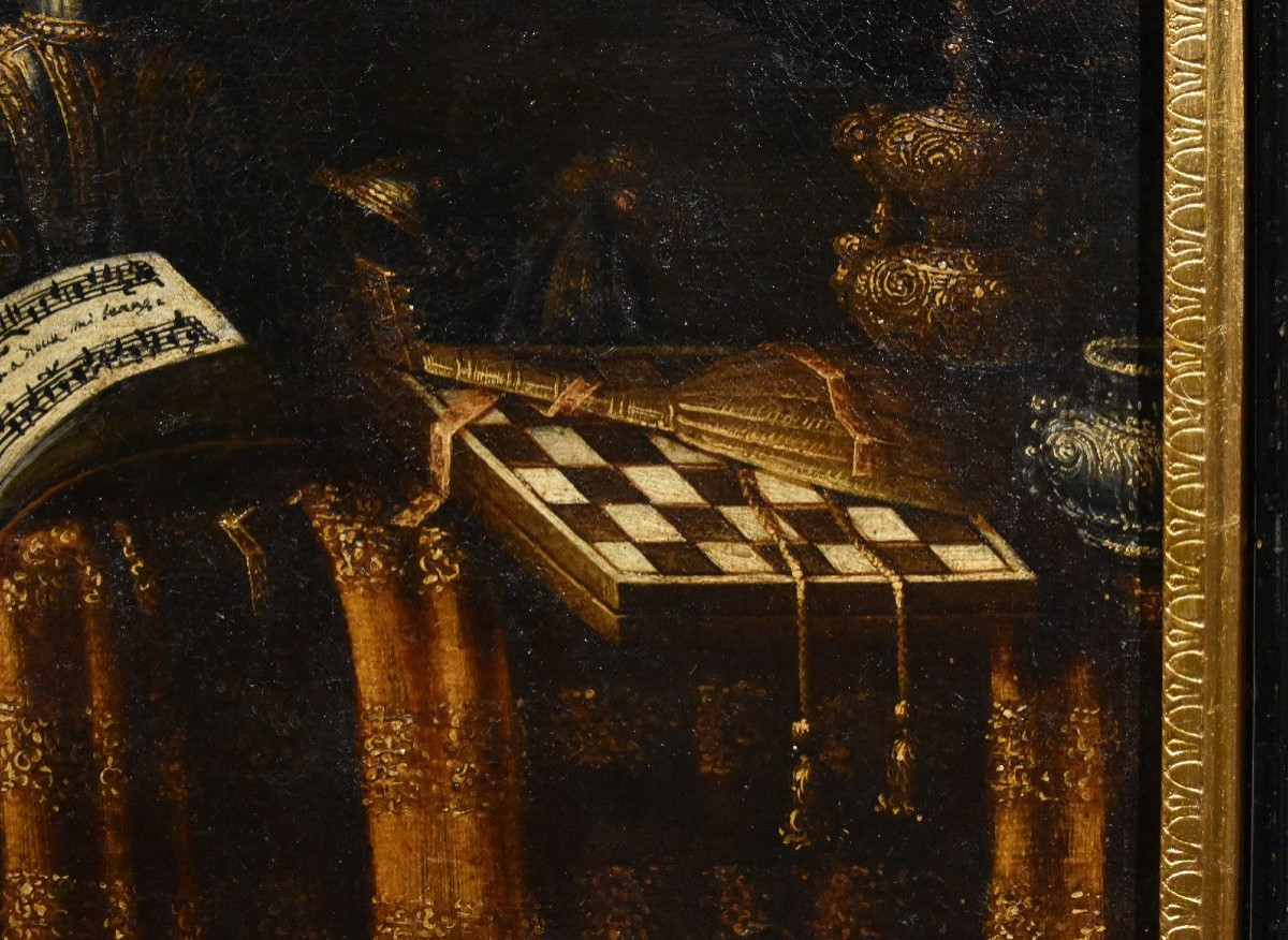 Natura morta con vaitas, Francesco Noletti (Malta 1611-Roma 1654) Bottega/cerchia-photo-3