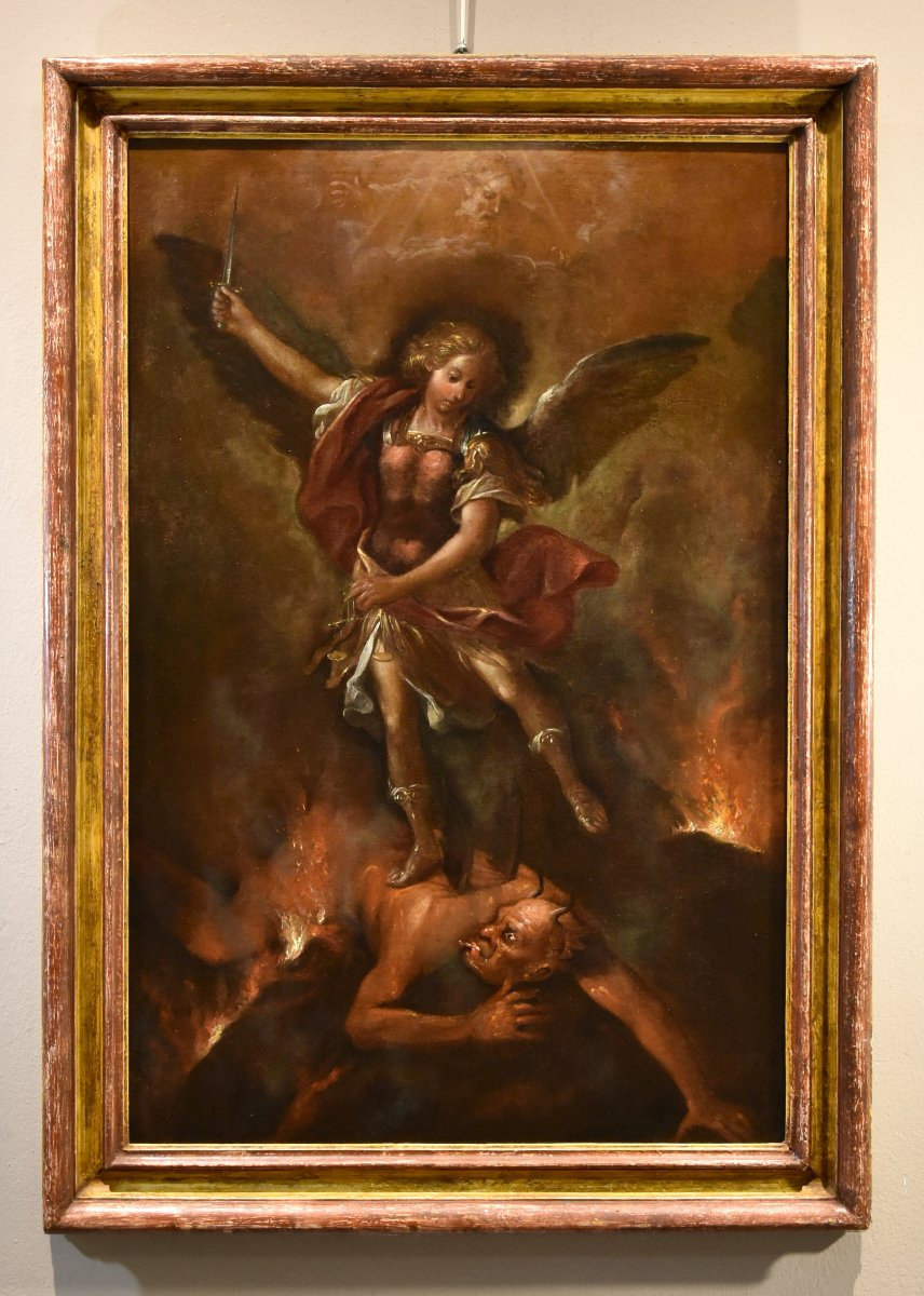 San Michele Arcangelo vittorioso, Pittore romano del XVII - XVIII secolo-photo-4