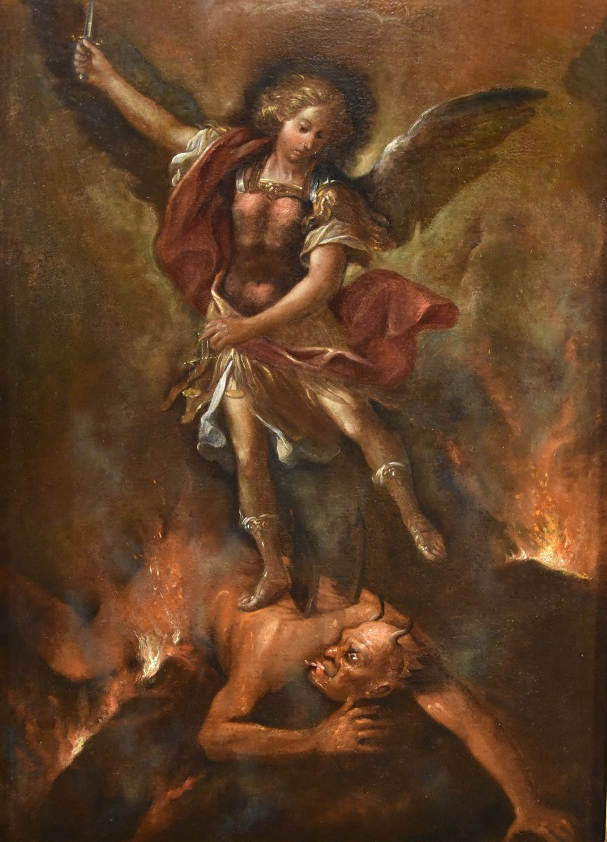 San Michele Arcangelo vittorioso, Pittore romano del XVII - XVIII secolo-photo-3