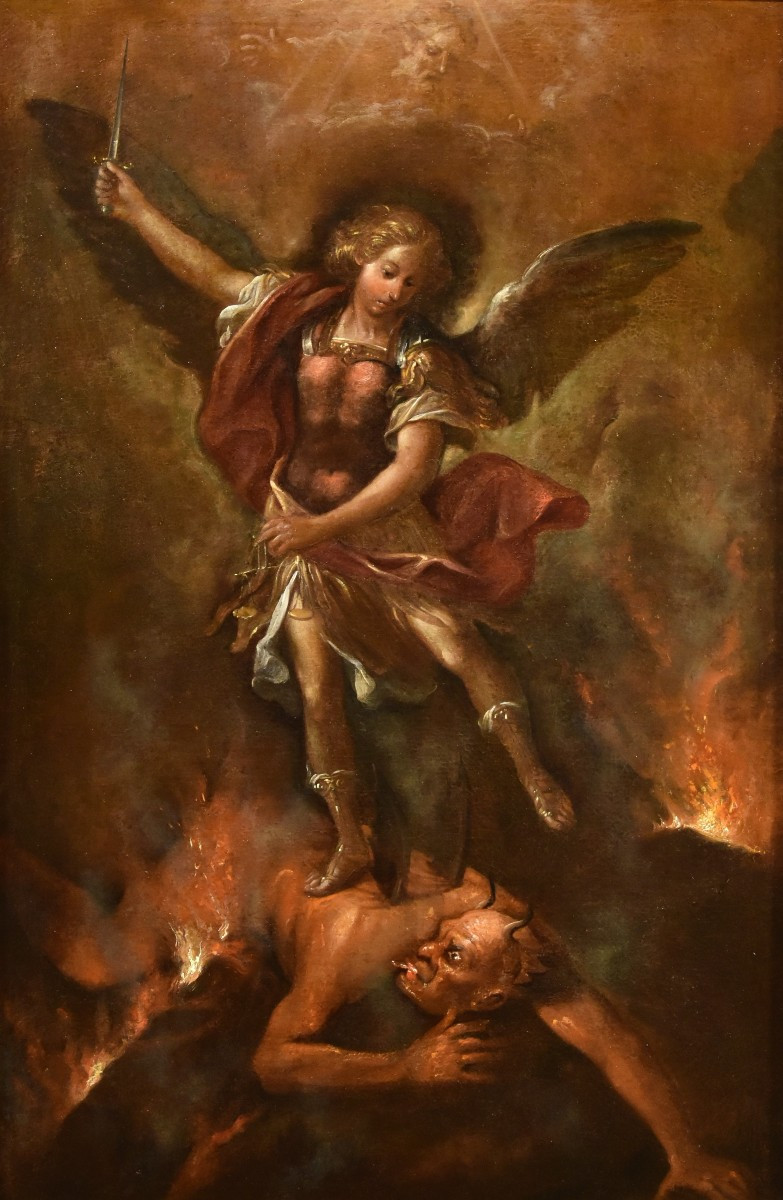 San Michele Arcangelo vittorioso, Pittore romano del XVII - XVIII secolo