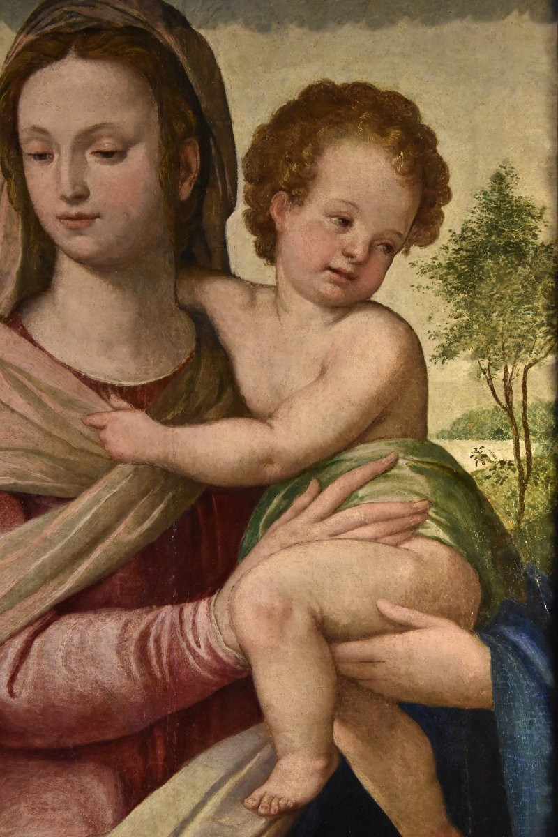 Madonna col Bambino, Scuola toscana (fiorentina) del XVI secolo-photo-3