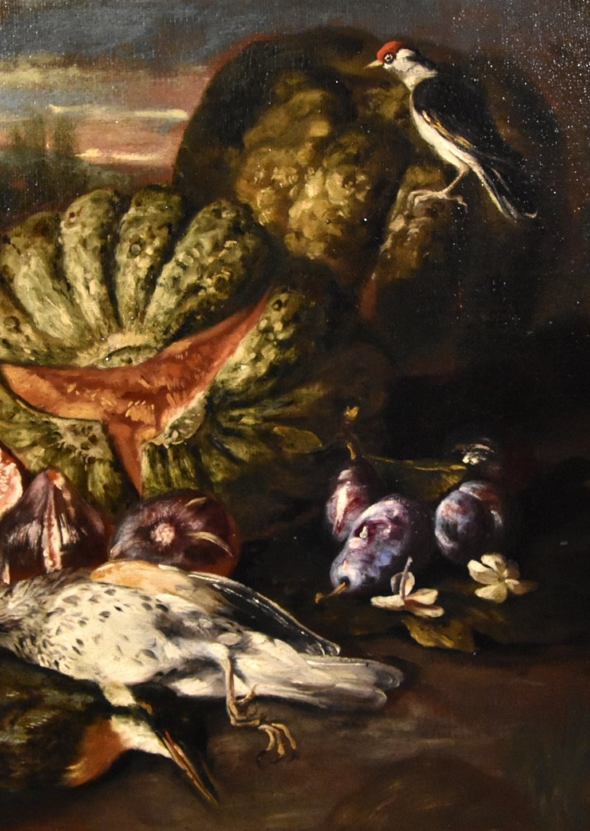 Natura morta in un paesaggio con frutta e cacciagione-photo-7