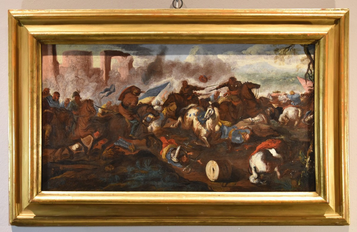 Battaglia tra cavallerie, Antonio Calza (Verona, 1653 – Verona 1725)