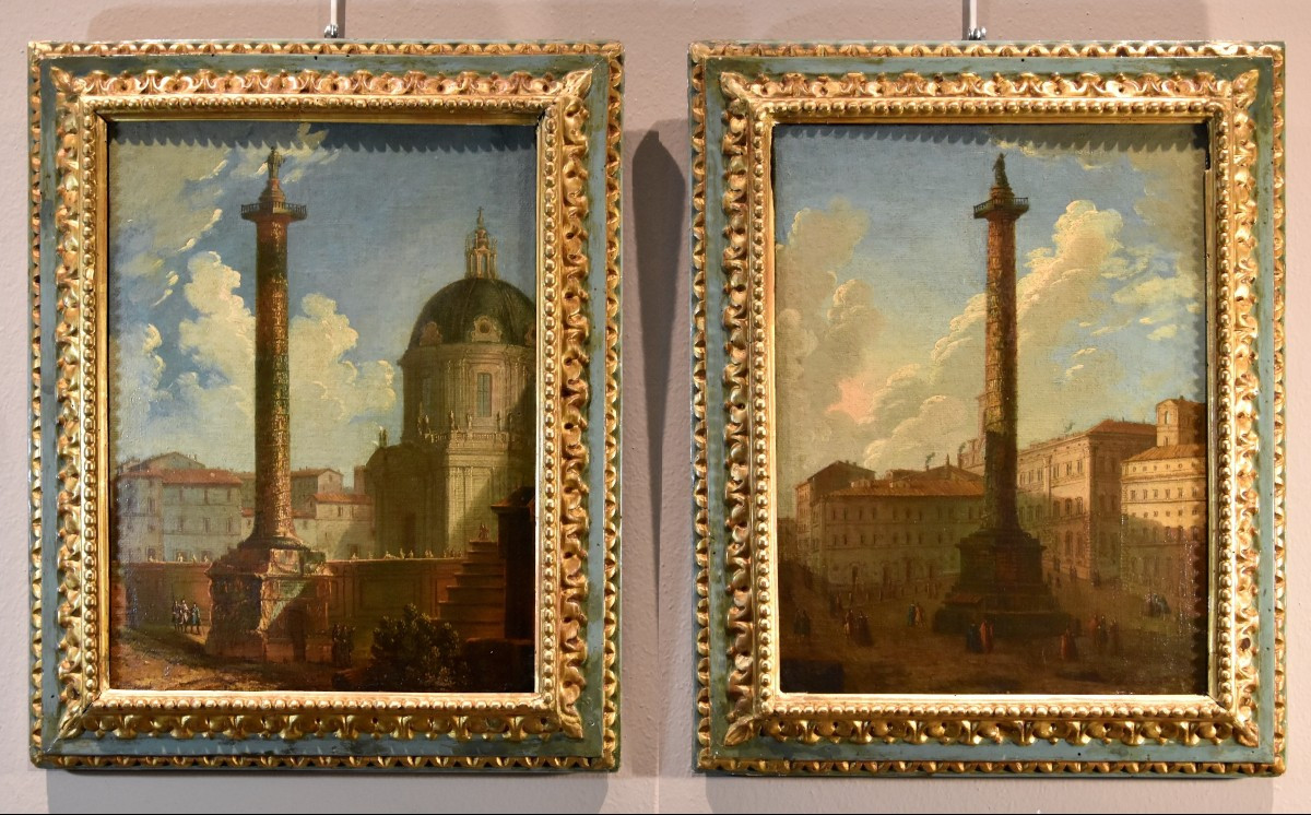 Pair of views of Rome, Antonio Joli (Modena, 1700 – Naples, 1777)