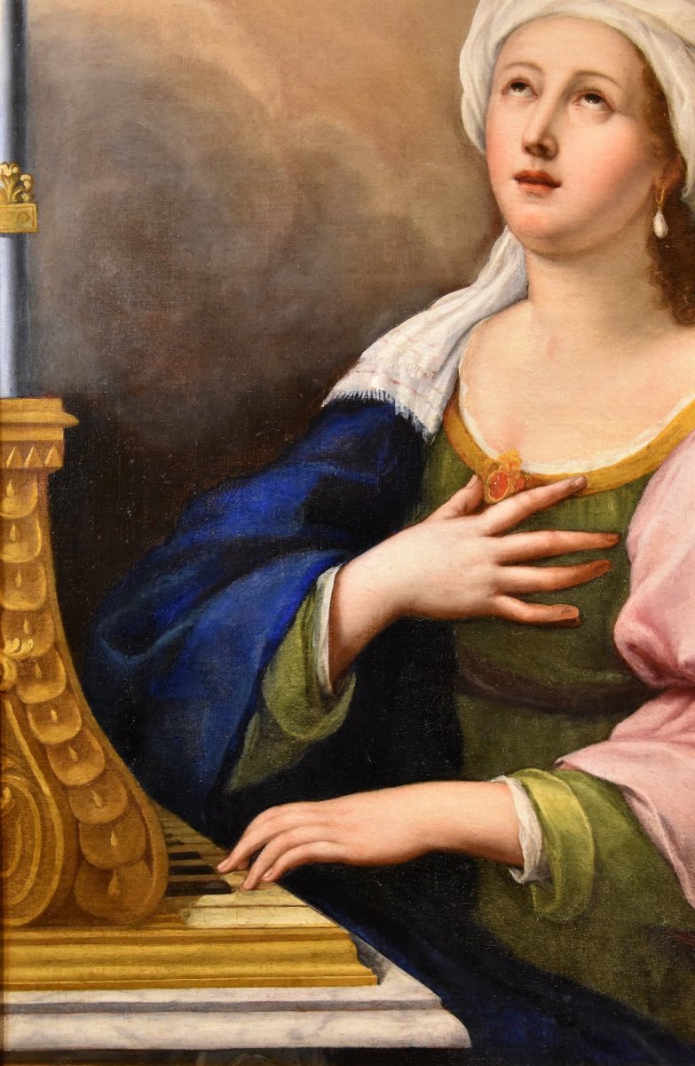 Santa Cecilia e due cherubini, Lucas de la Haye (Nivelles, 1612–Roma, 1682)-photo-6