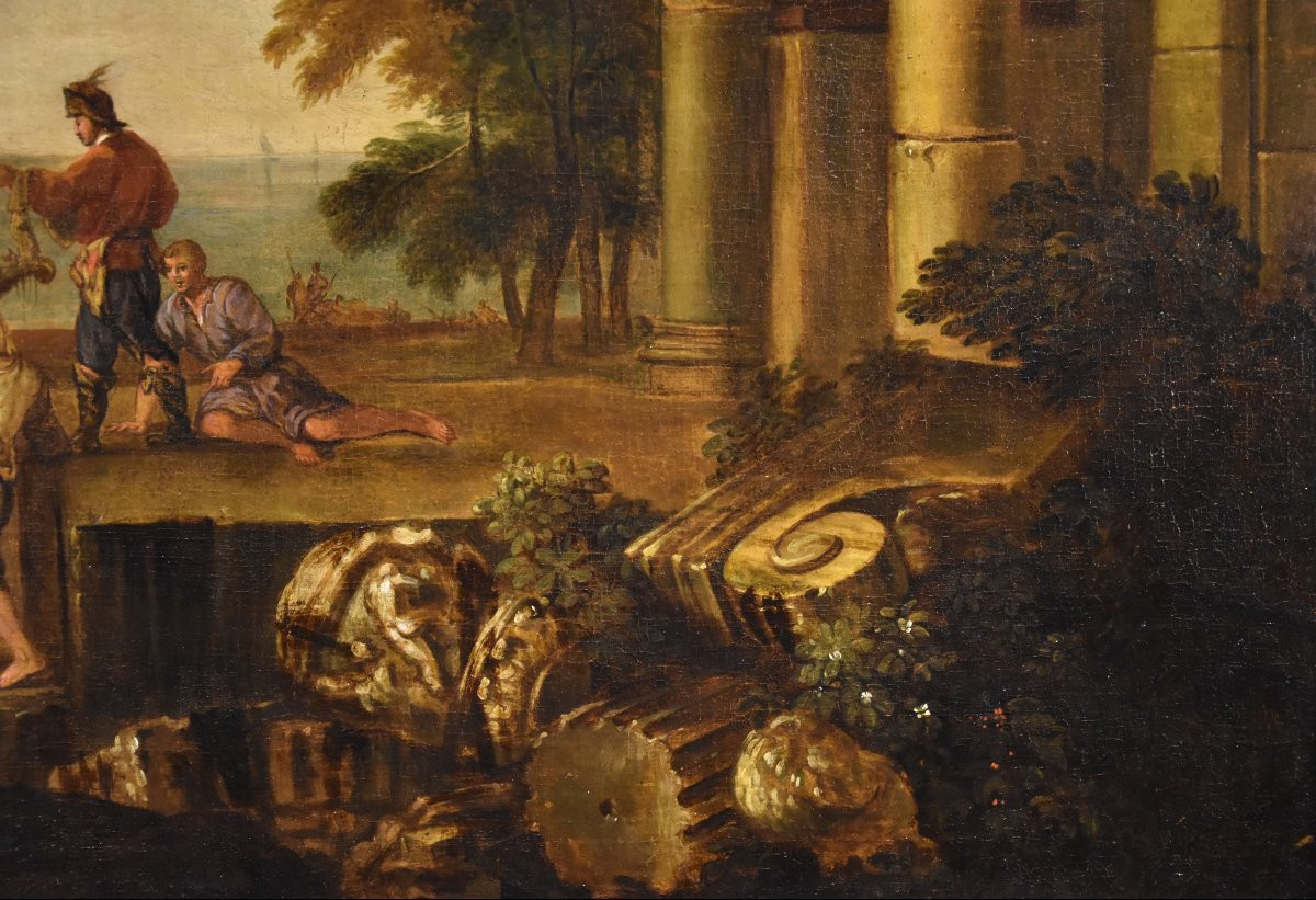 Jacob de Heush (Utrecht 1657 – Amsterdam 1701), Coastal landscape with architectural ruins-photo-2