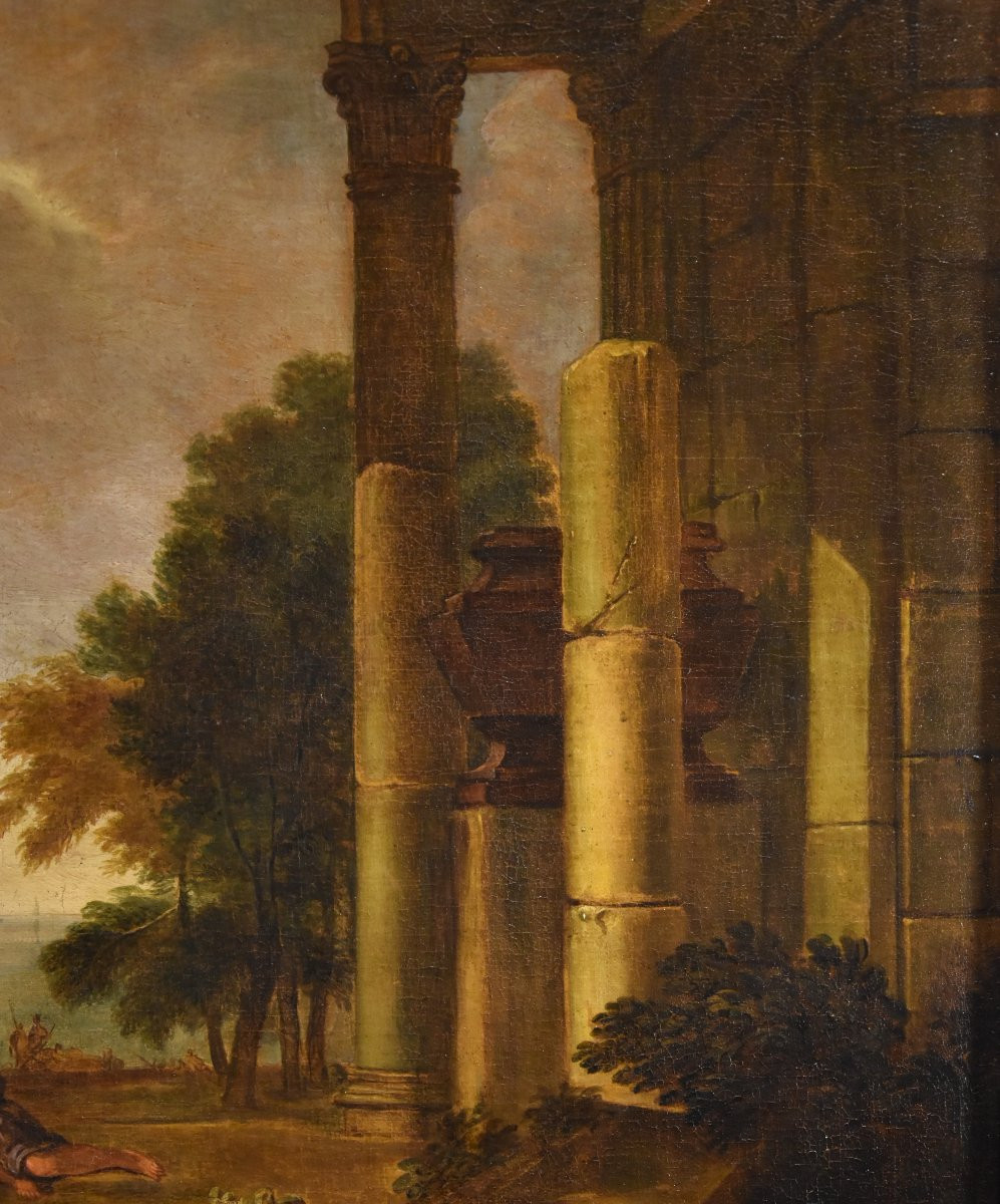 Jacob de Heush (Utrecht 1657 – Amsterdam 1701), Coastal landscape with architectural ruins-photo-6