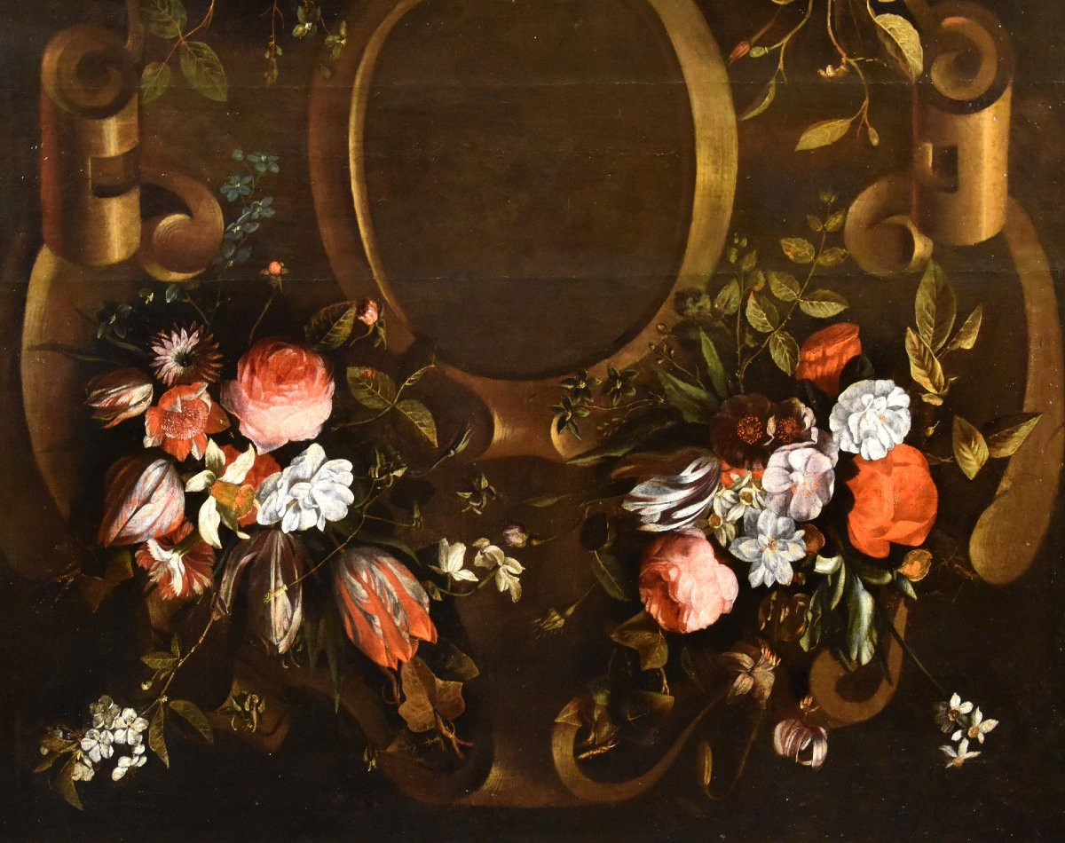 Ghirlanda di fiori con cartiglio, Frans van Everbroeck (Anversa, 1628 – Londra 1693) -photo-4