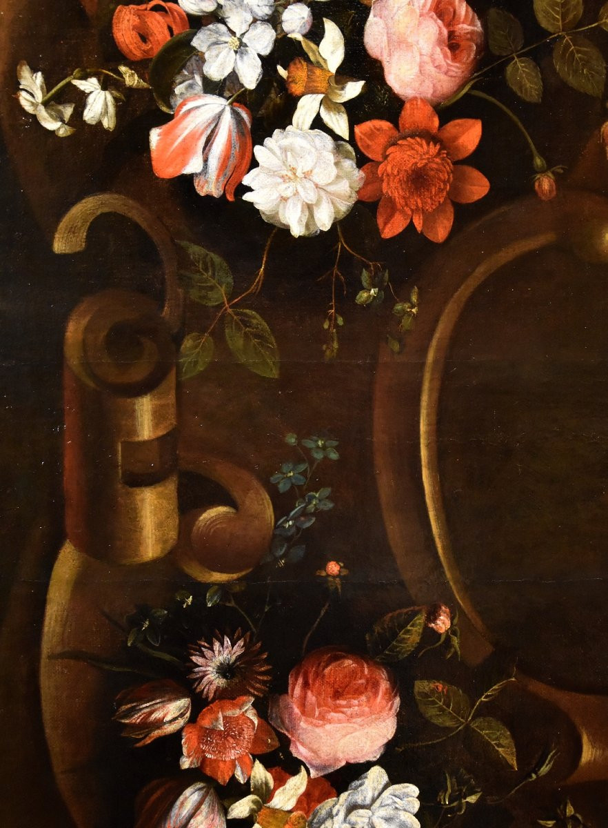 Ghirlanda di fiori con cartiglio, Frans van Everbroeck (Anversa, 1628 – Londra 1693) -photo-4