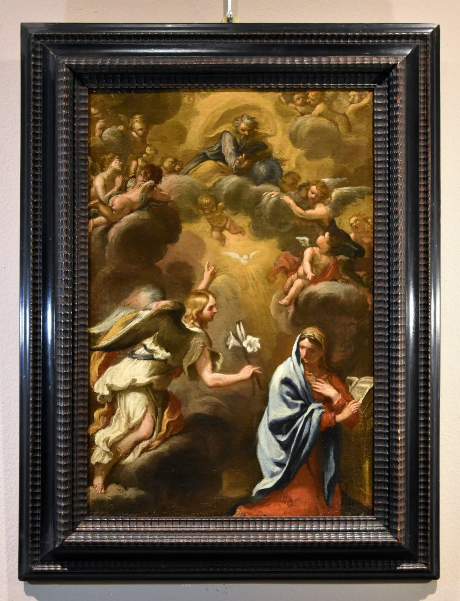 Annonciation avec Dieu le Père, Ciro Ferri (Rome, 1634 – Rome, 1689) Attribuable à-photo-2