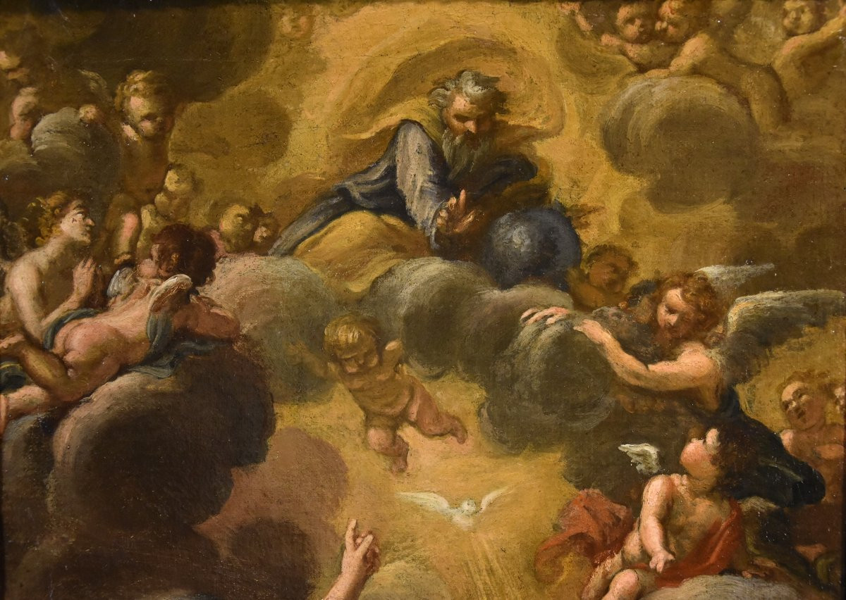 Annonciation avec Dieu le Père, Ciro Ferri (Rome, 1634 – Rome, 1689) Attribuable à-photo-1
