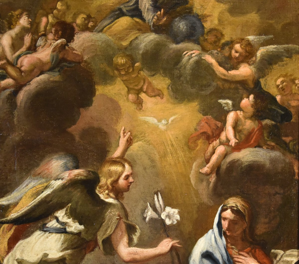 Annonciation avec Dieu le Père, Ciro Ferri (Rome, 1634 – Rome, 1689) Attribuable à-photo-3