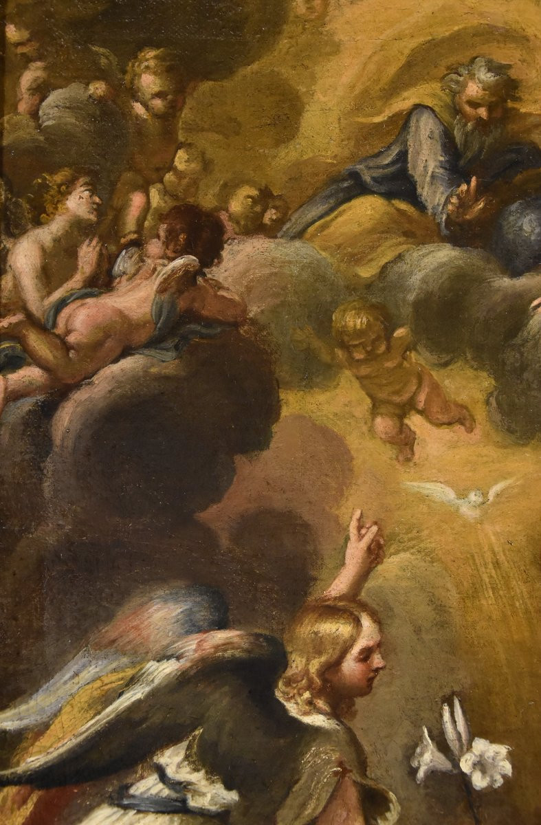 Annonciation avec Dieu le Père, Ciro Ferri (Rome, 1634 – Rome, 1689) Attribuable à-photo-4