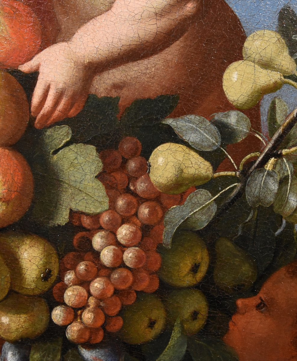 Composizione di frutta sorretta da tre angeli, Luigi Garzi (Pistoia 1638 – Roma1721)-photo-7