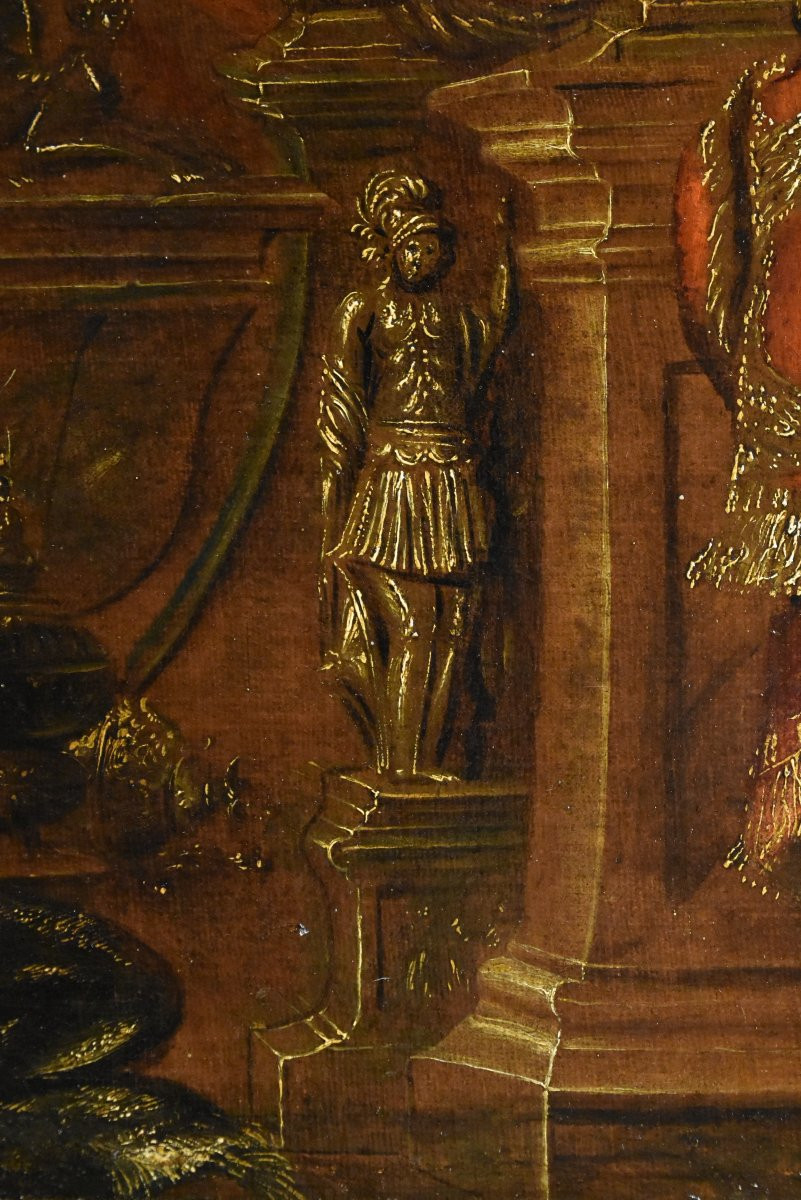 Antonio Tibaldi (Roma, 1635 c. - post 1675), Natura morta con armature, tendaggi ed -photo-5