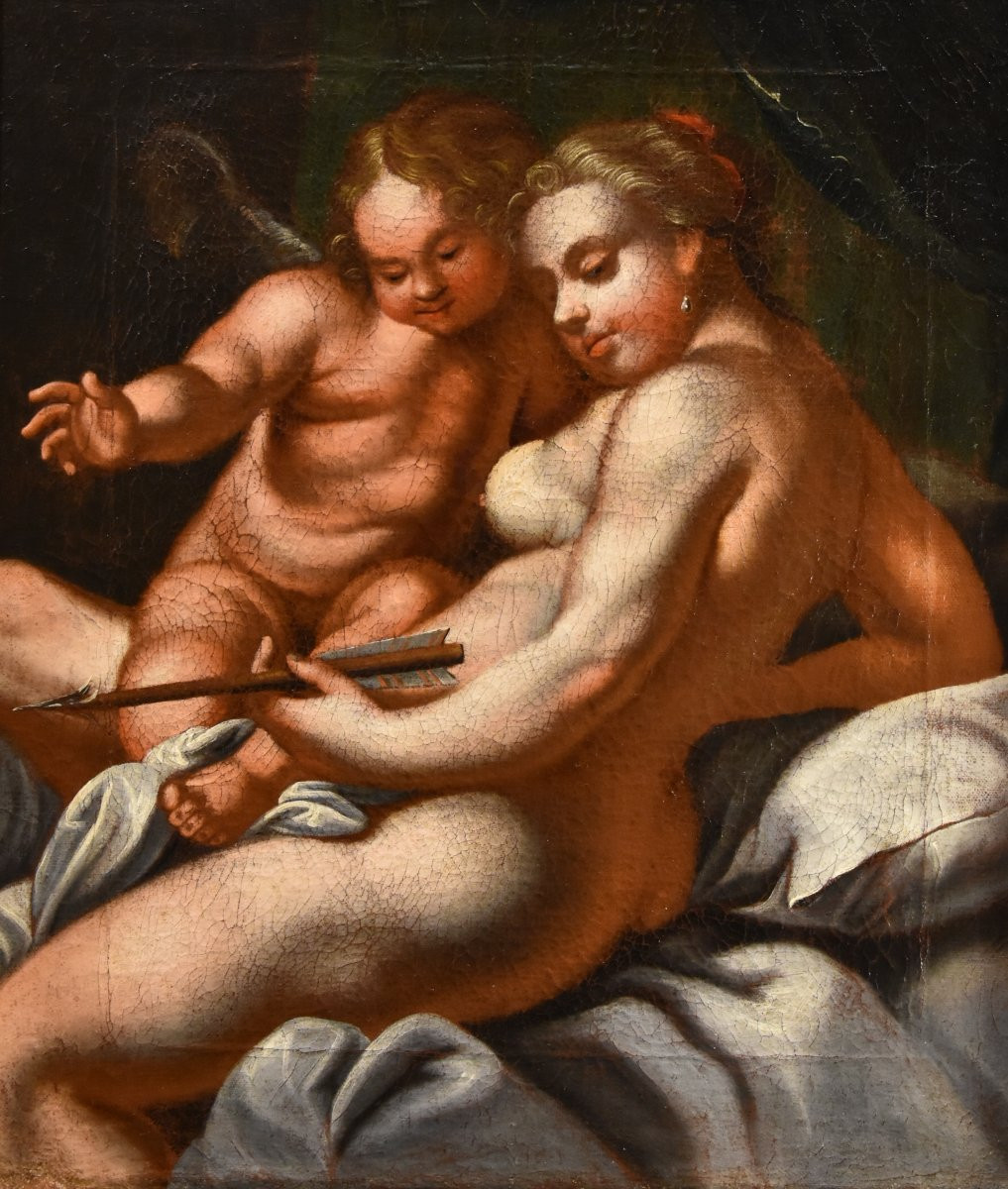 Venere e Amore, Pittore veneto del XVII/XVIII secolo-photo-2