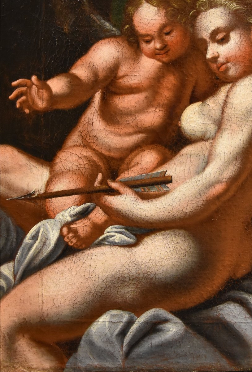 Venere e Amore, Pittore veneto del XVII/XVIII secolo-photo-1
