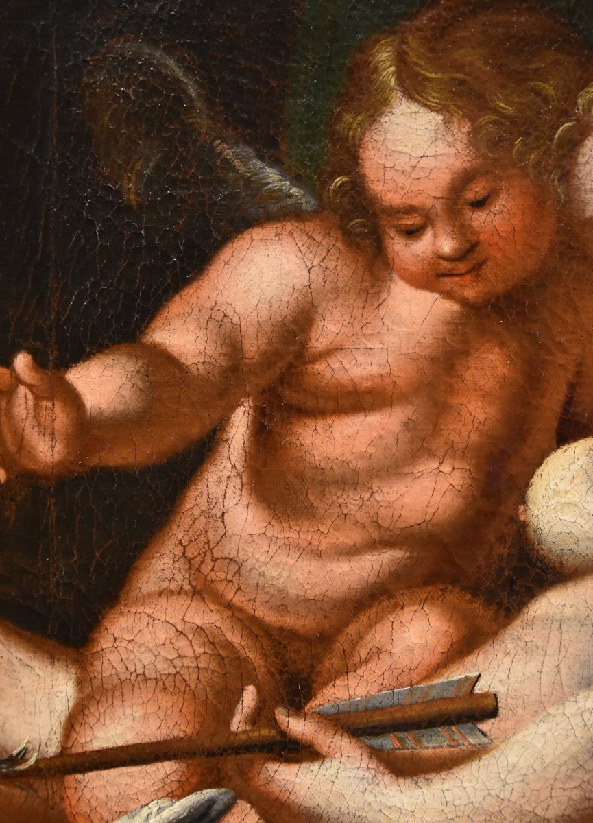 Venere e Amore, Pittore veneto del XVII/XVIII secolo-photo-3