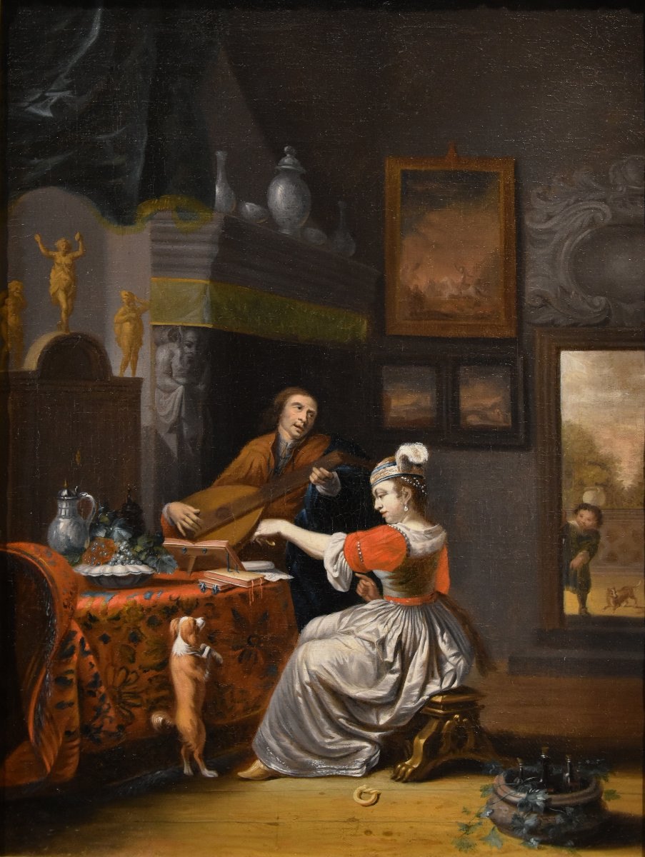  Il suonatore di liuto, Gabriel Metsu (Leida, 1629 – Amsterdam, 1667) seguace-photo-2