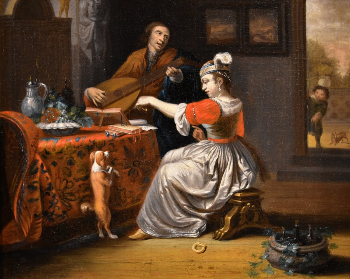  Il suonatore di liuto, Gabriel Metsu (Leida, 1629 – Amsterdam, 1667) seguace-photo-1
