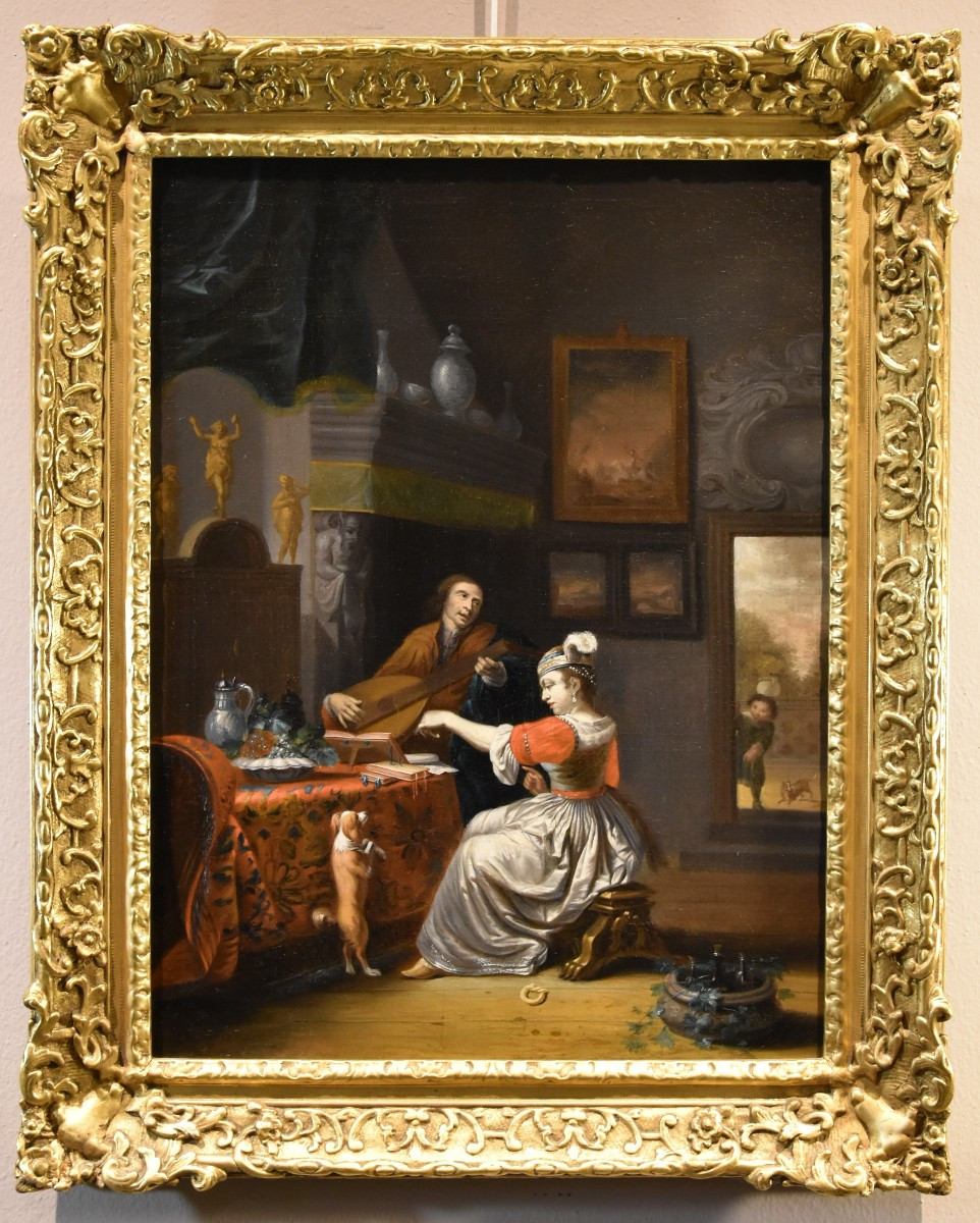  Il suonatore di liuto, Gabriel Metsu (Leida, 1629 – Amsterdam, 1667) seguace