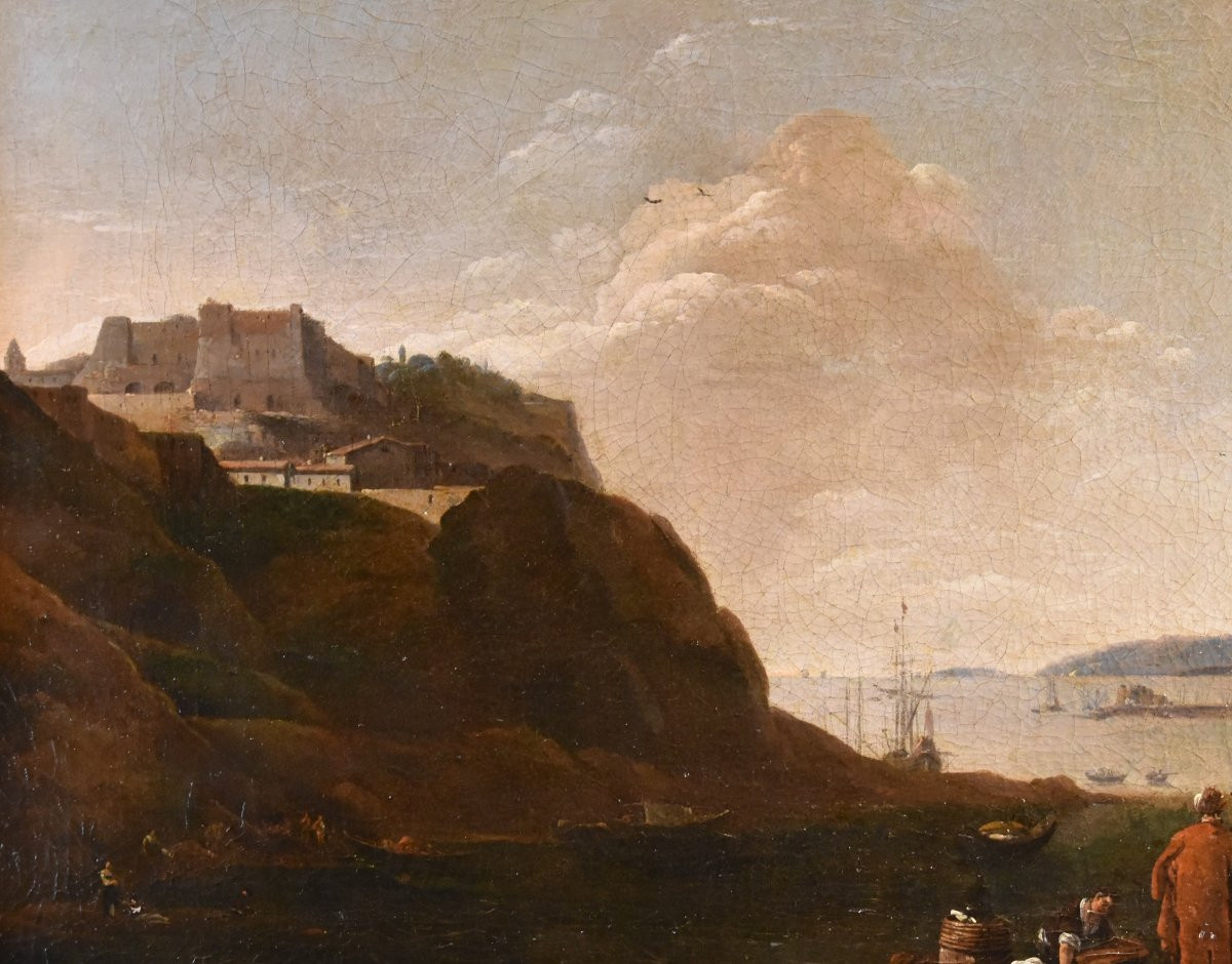 Veduta del Mediterraneo, Thomas Wyck  (1616- 1677) Firmato-photo-2