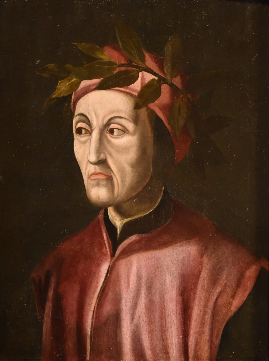 Ritratto di Dante Alighieri, Cristofano di Papi dell'Altissimo (Firenze 1525 –  1605) bottega
