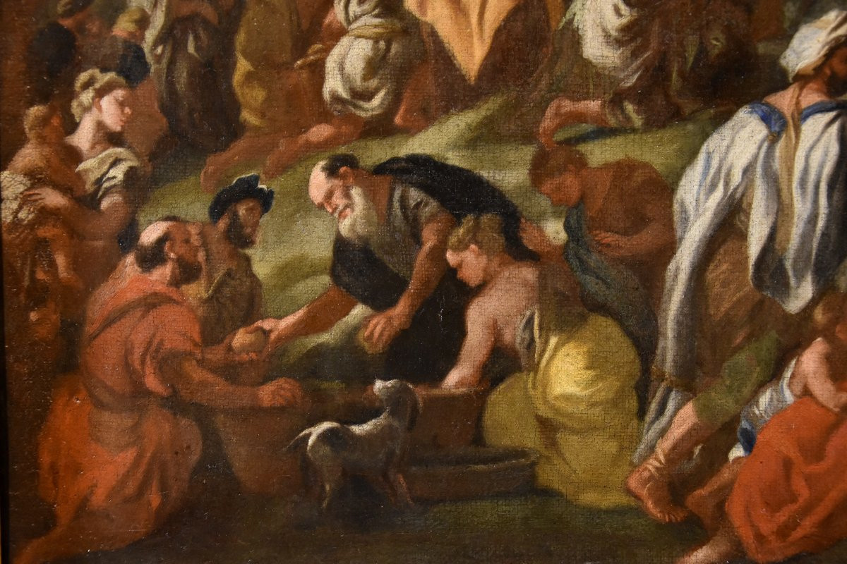 Moltiplicazione dei pani e dei pesci, Angelo Solimena (Canale di Serino 1629 - Barra, 1716)-photo-3