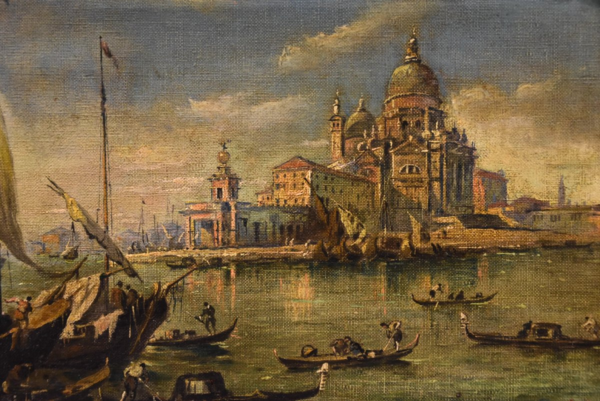 Coppia di vedute di Venezia, Francesco Guardi (Venezia, 1712 - 1793) Seguace di-photo-1