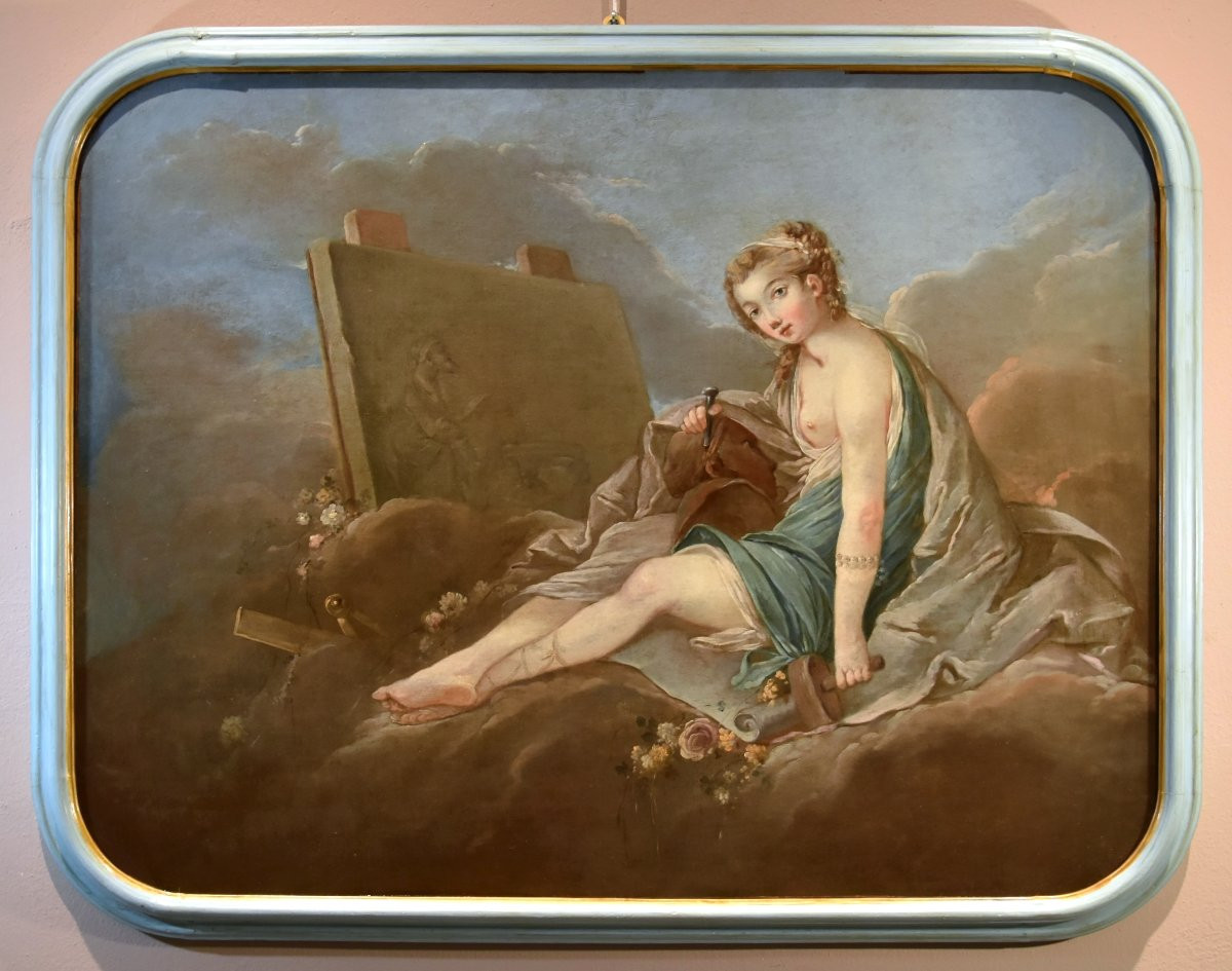 Allegoria della Scultura, Pierre Charles Trémolières (Cholet, 1703 - Paris, 1739)-photo-4