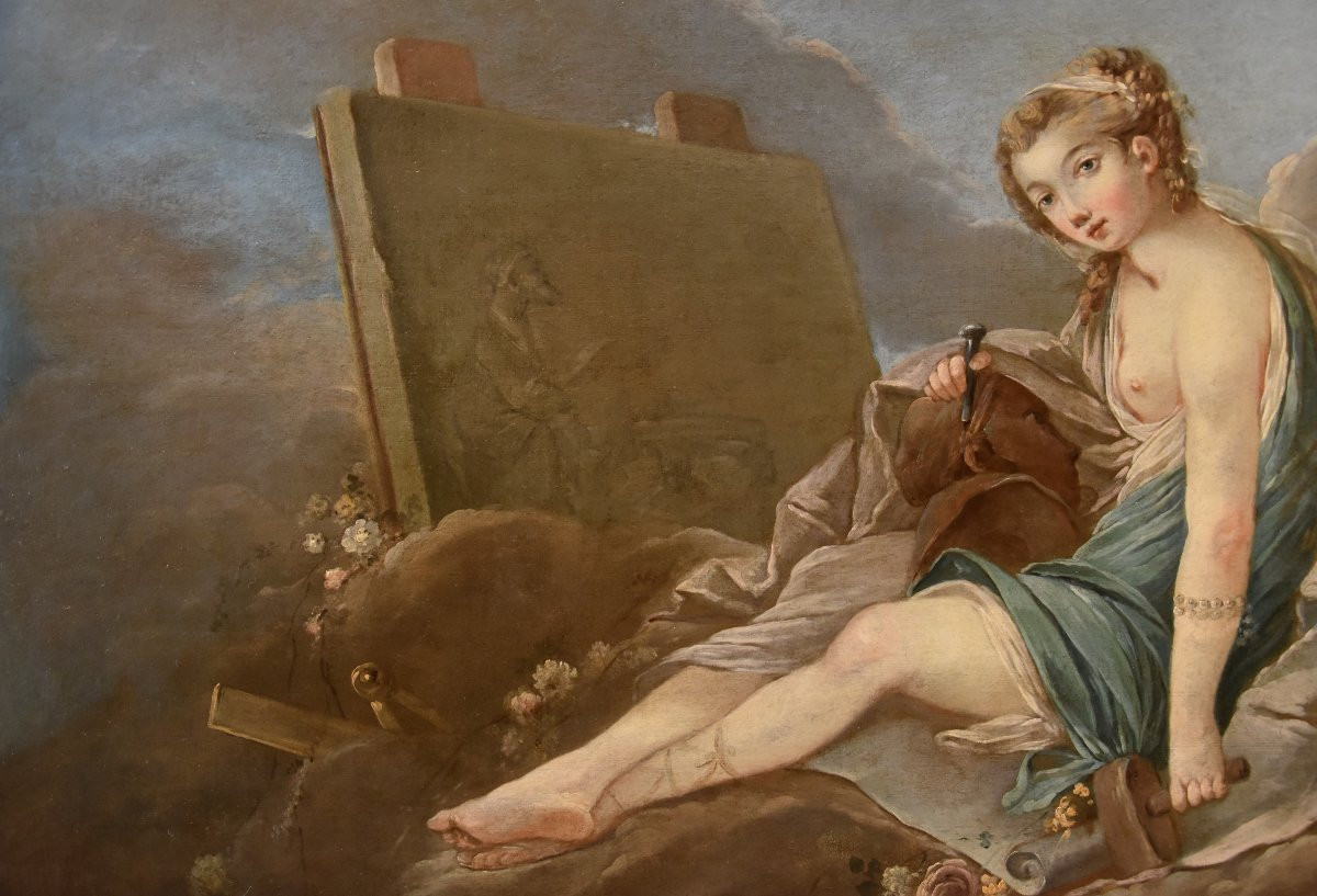 Allegoria della Scultura, Pierre Charles Trémolières (Cholet, 1703 - Paris, 1739)-photo-3