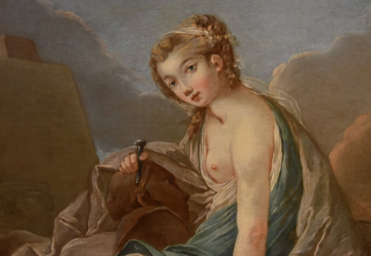 Allegoria della Scultura, Pierre Charles Trémolières (Cholet, 1703 - Paris, 1739)-photo-4