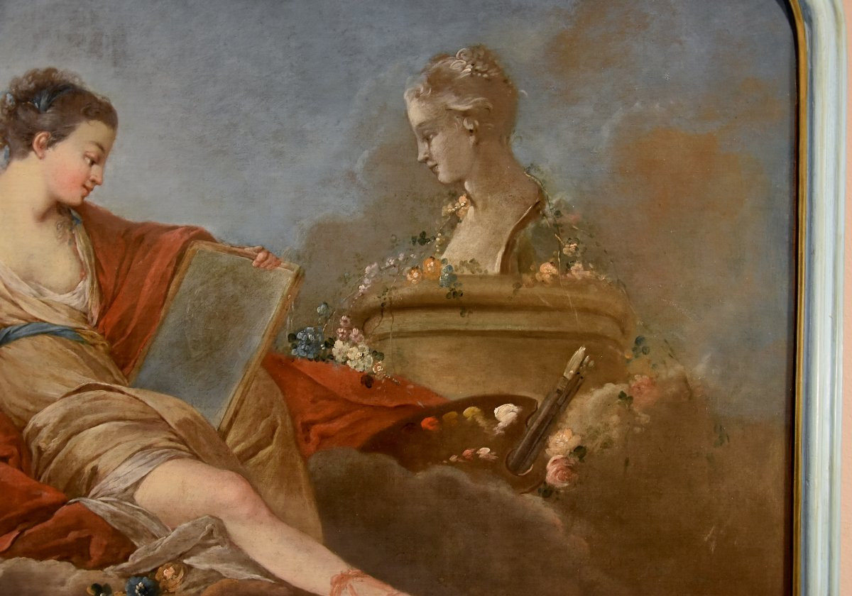 Allegoria della Pittura e del Disegno, Pierre Charles Trémolières (Cholet, 1703 - Paris, 1739)-photo-1