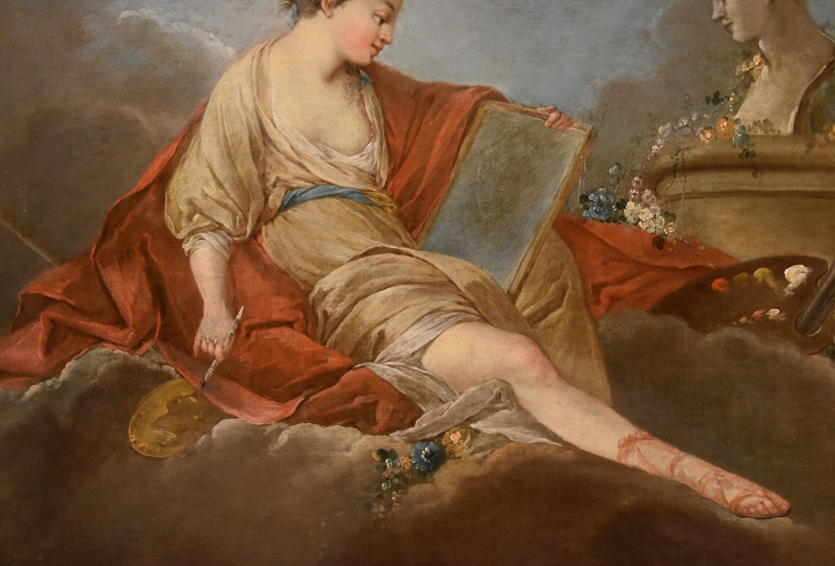 Allegoria della Pittura e del Disegno, Pierre Charles Trémolières (Cholet, 1703 - Paris, 1739)-photo-2