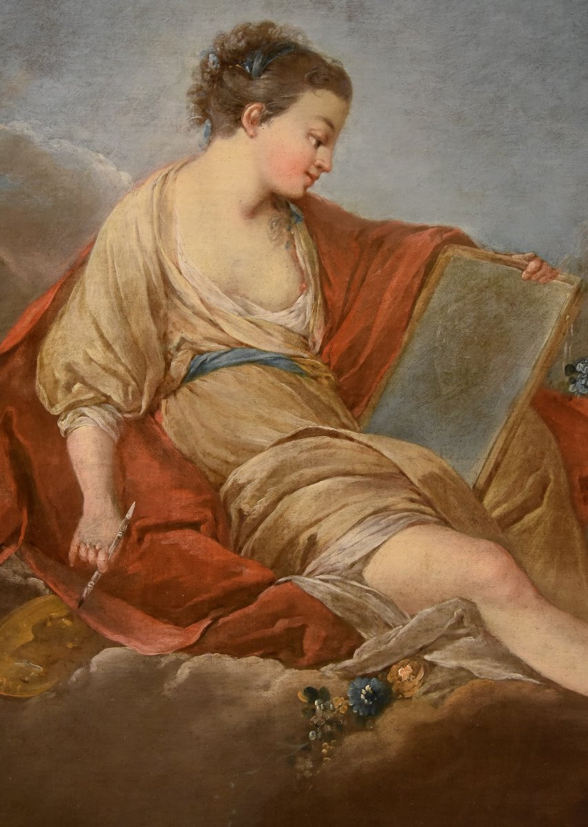 Allegoria della Pittura e del Disegno, Pierre Charles Trémolières (Cholet, 1703 - Paris, 1739)-photo-3