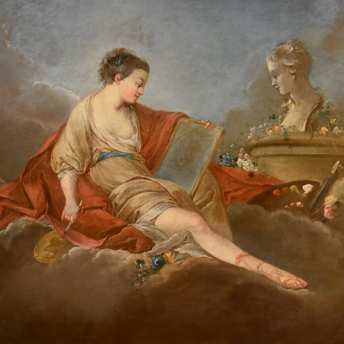 Allegoria della Pittura e del Disegno, Pierre Charles Trémolières (Cholet, 1703 - Paris, 1739)-photo-7