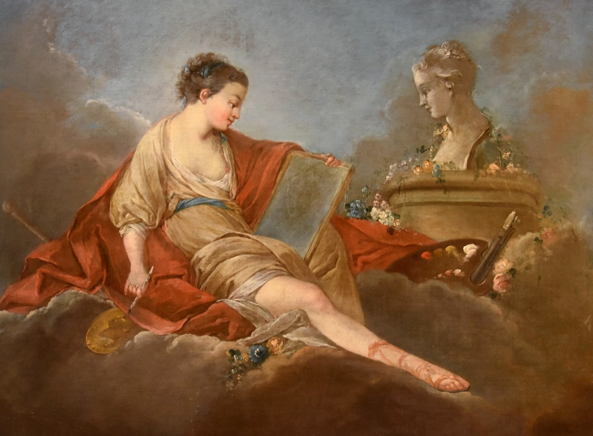 Allegoria della Pittura e del Disegno, Pierre Charles Trémolières (Cholet, 1703 - Paris, 1739)