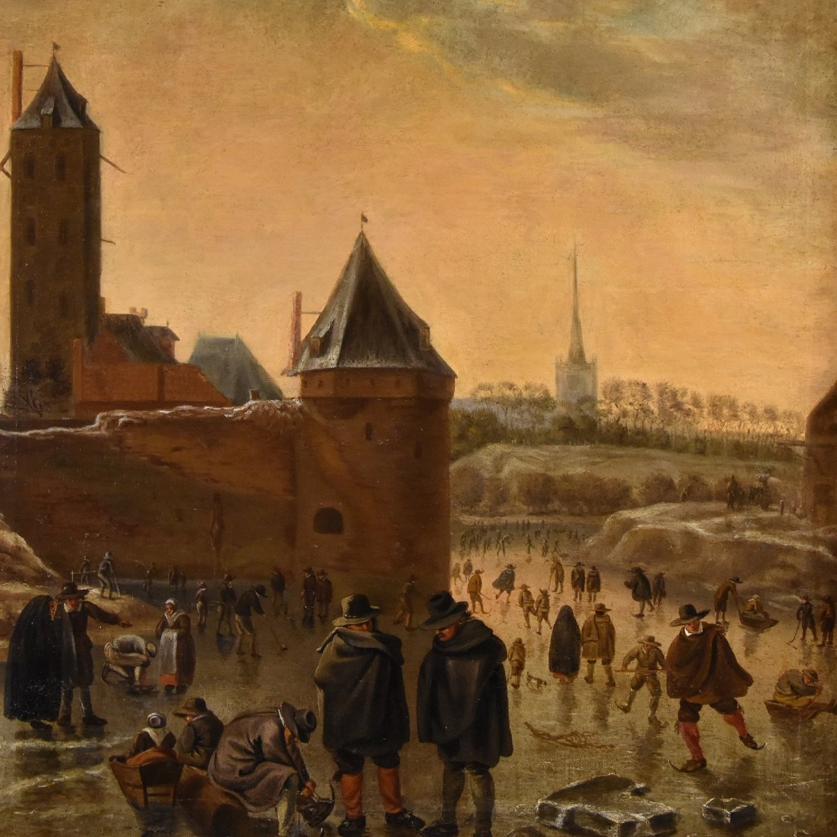 Paesaggio invernale con la città di Utrecht, Herman Saftleven  (Rotterdam 1609 - Utrecht 1685)-photo-4