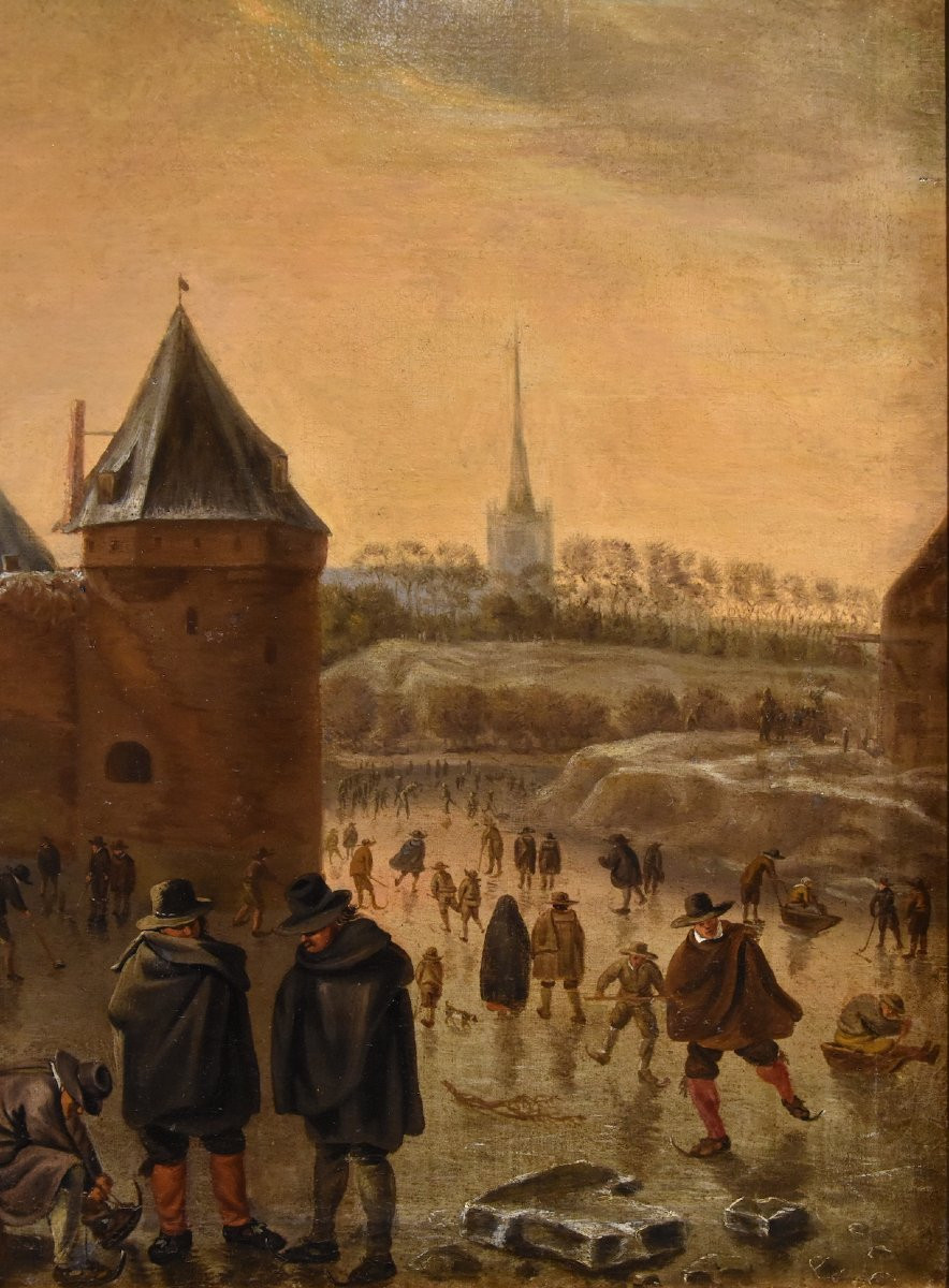 Paesaggio invernale con la città di Utrecht, Herman Saftleven  (Rotterdam 1609 - Utrecht 1685)-photo-2