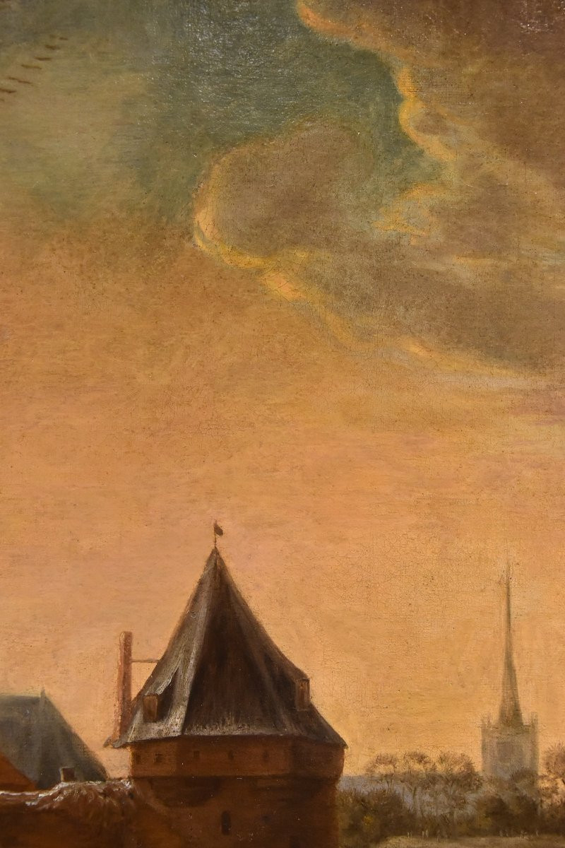 Paesaggio invernale con la città di Utrecht, Herman Saftleven  (Rotterdam 1609 - Utrecht 1685)-photo-3