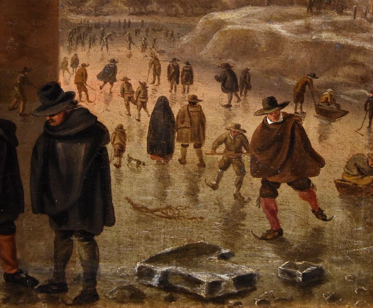 Paesaggio invernale con la città di Utrecht, Herman Saftleven  (Rotterdam 1609 - Utrecht 1685)-photo-4