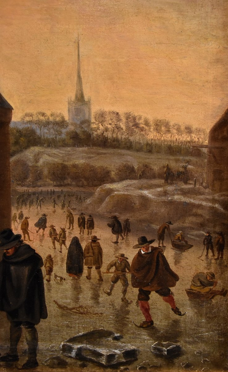 Paesaggio invernale con la città di Utrecht, Herman Saftleven  (Rotterdam 1609 - Utrecht 1685)-photo-6