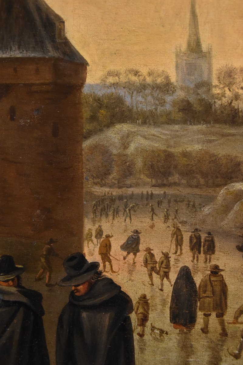 Paesaggio invernale con la città di Utrecht, Herman Saftleven  (Rotterdam 1609 - Utrecht 1685)-photo-7