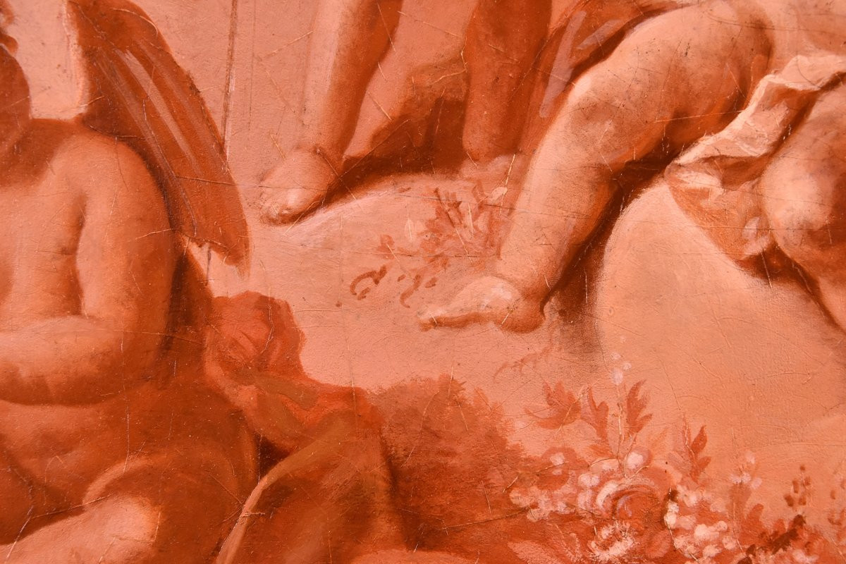 Francois Boucher (Parigi, 1703 - 1770) Scuola di, Gioco di putti ed Amorini-photo-6